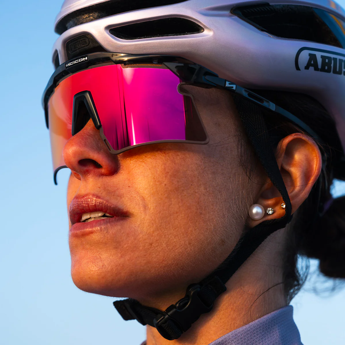 Lunettes SCICON AEROSHADE 2.0 TITANIUM Noir Crystal Gloss Verre Multimirror Sunburts + Pink