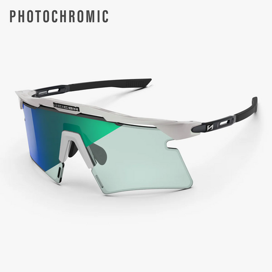 Lunettes SCICON AEROSHADE 2.0 TITANIUM Blanc Metal Verre Photochromique Blue Green