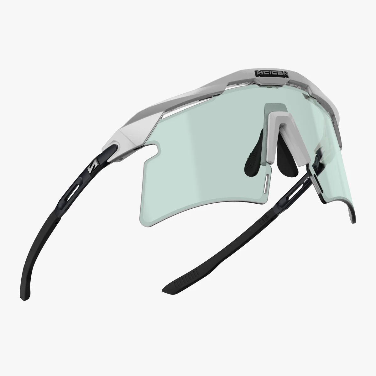 Glasögon SCICON AEROSHADE 2.0 TITANIUM Vit Metall Glas Fotokromiskt Blå Grön