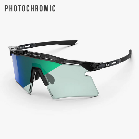 Lunettes SCICON AEROSHADE 2.0 TITANIUM Noir Crystal Gloss Verre Photochromique Blue Green