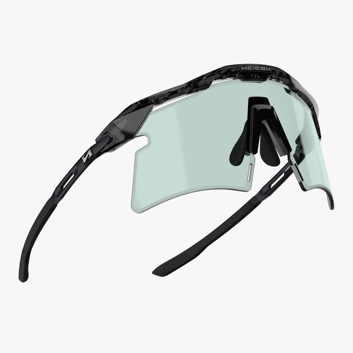 Lunettes SCICON AEROSHADE 2.0 TITANIUM Noir Crystal Gloss Verre Photochromique Blue Green