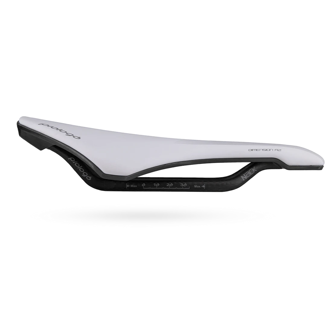 Selle PROLOGO DIMENSION R2 143mm Rails Nack Blanc