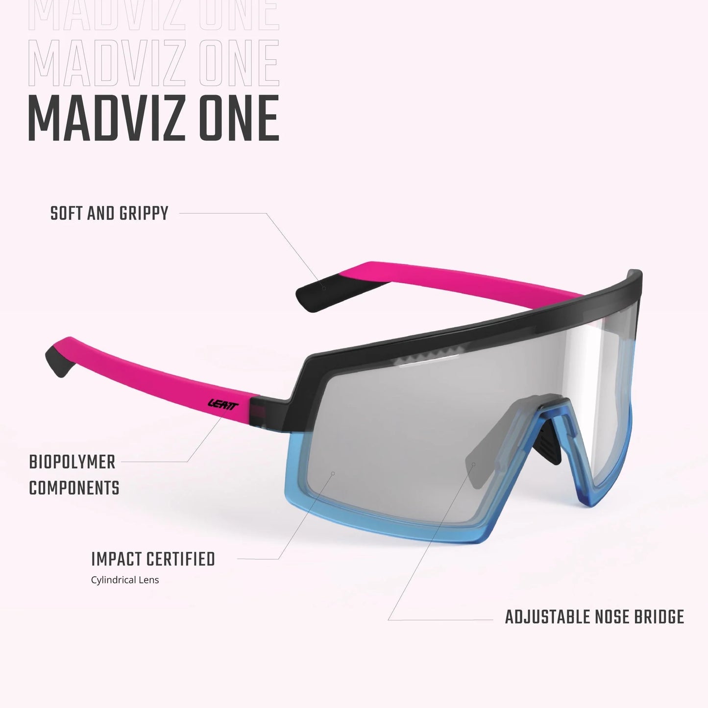Lunettes LEATT MADVIZ ONE Transparent Violet Verre Iriz Fuschia