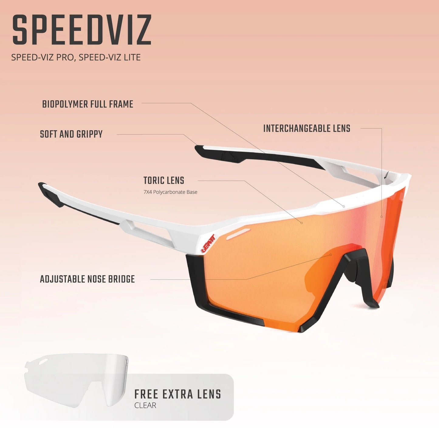 Lunettes LEATT SPEEDVIZ PRO Noir Satin Verre Photochromique Iriz Argent