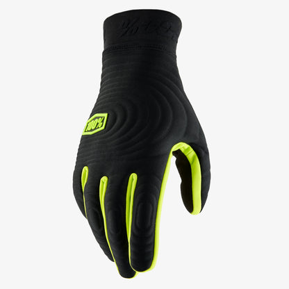 Γάντια 100% BRISKER XTREME Μαύρο/Κίτρινο