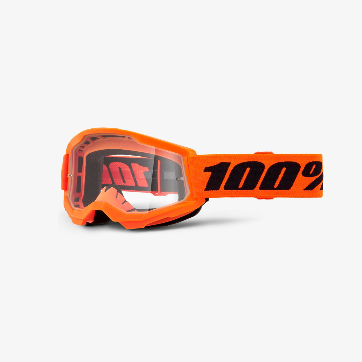 100% STRATA 2 Junior-maske orange med klart glas