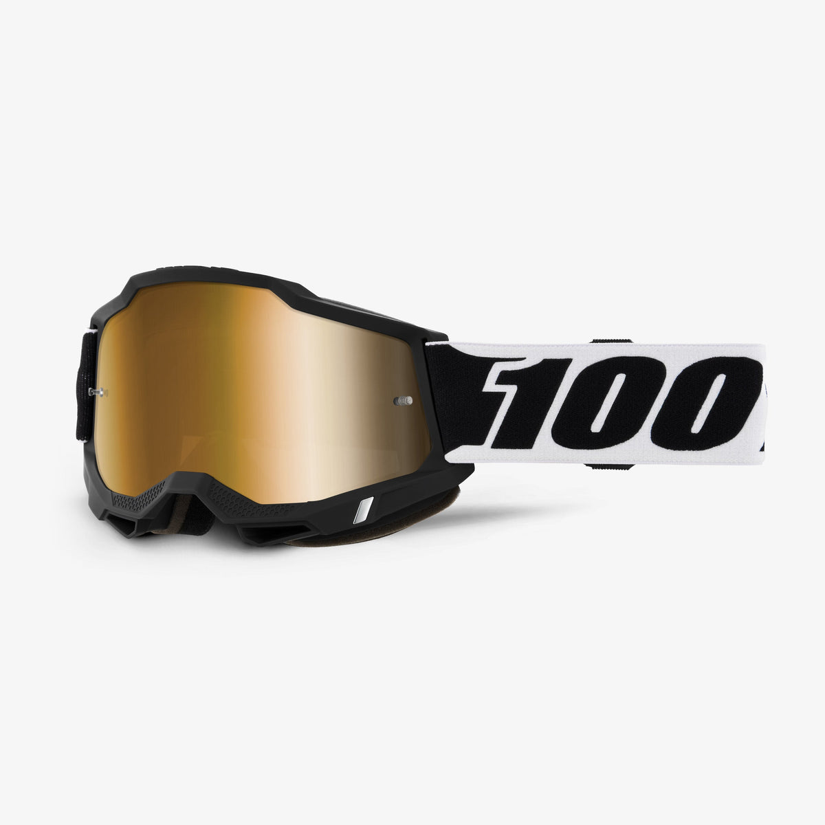 100% ACCURI 2 Crossbrille Schwarz mit goldfarben verspiegelter Scheibe