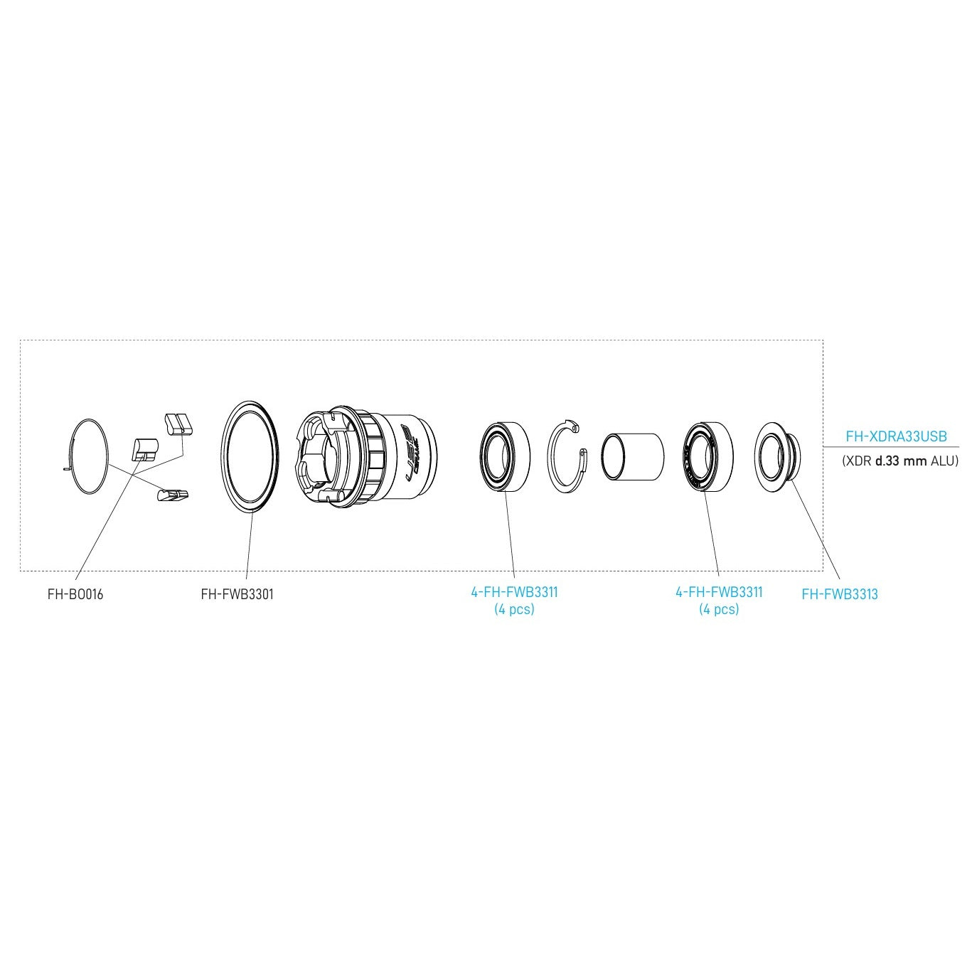 Freilaufkörper CAMPAGNOLO USB Typ SRAM XDR 13V Aluminium