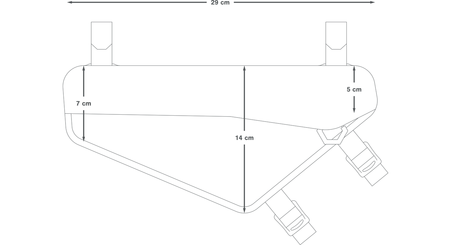 Rammetaske APIDURA RACING FRAME PACK 2.4 L Sort