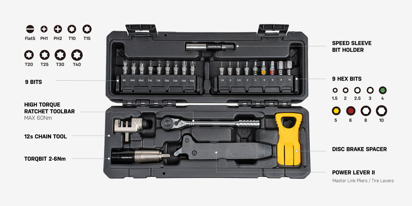 Cassetta degli Attrezzi TOPEAK ESSENTIAL TOOLSHOP (24 Pezzi)