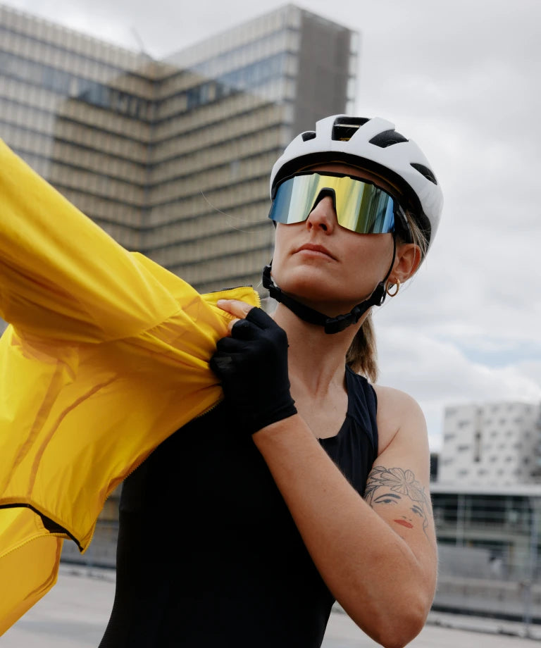 Occhiali MAVIC MVS SHIELD Neri Lente Gold/Blue