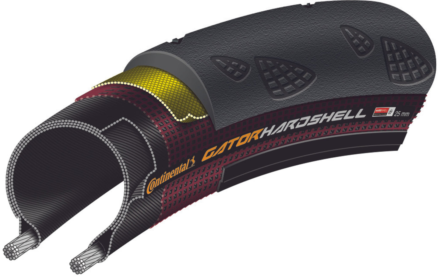 Pneu CONTINENTAL GATOR HARDSHELL 700c TubeType Noir