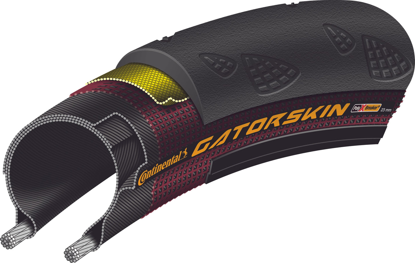 Pneu CONTINENTAL GATORSKIN 700c TubeType Noir
