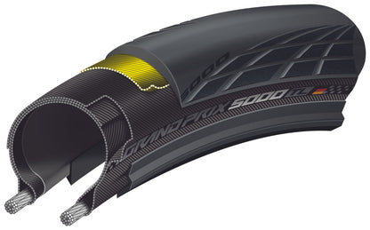 Plašč CONTINENTAL GRAND PRIX 5000 S TR Tubeless Ready črn