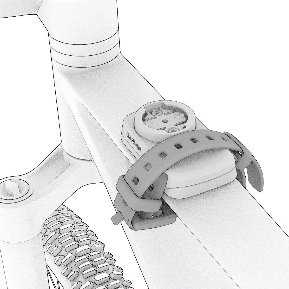 Support Tube Supérieur pour GARMIN EDGE MTB