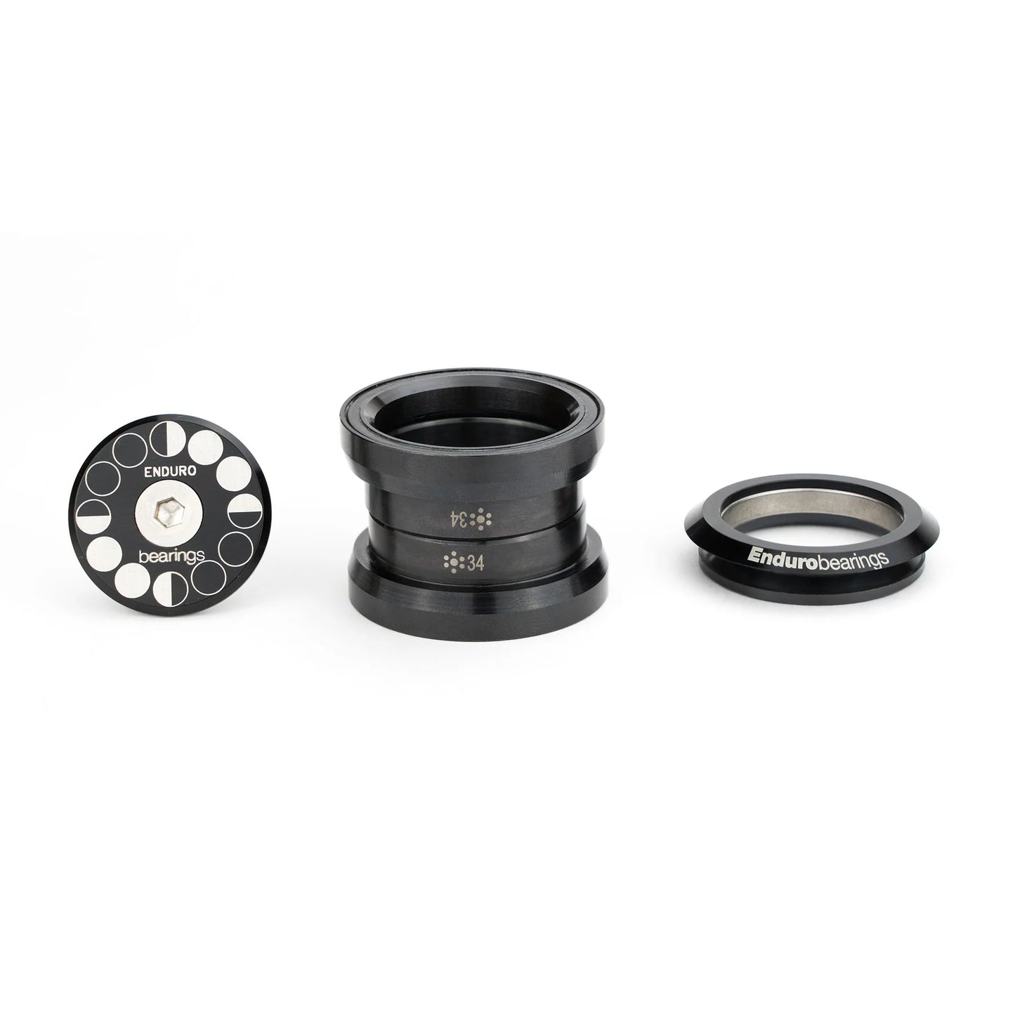 Eksternt styretøjssæt ENDURO BEARINGS 1"1/8 EC34/EC34 Black Oxide