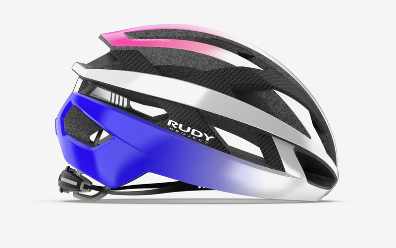 Casque Route RUDY PROJECT REBEL CARBON Blanc/Violet/Rose