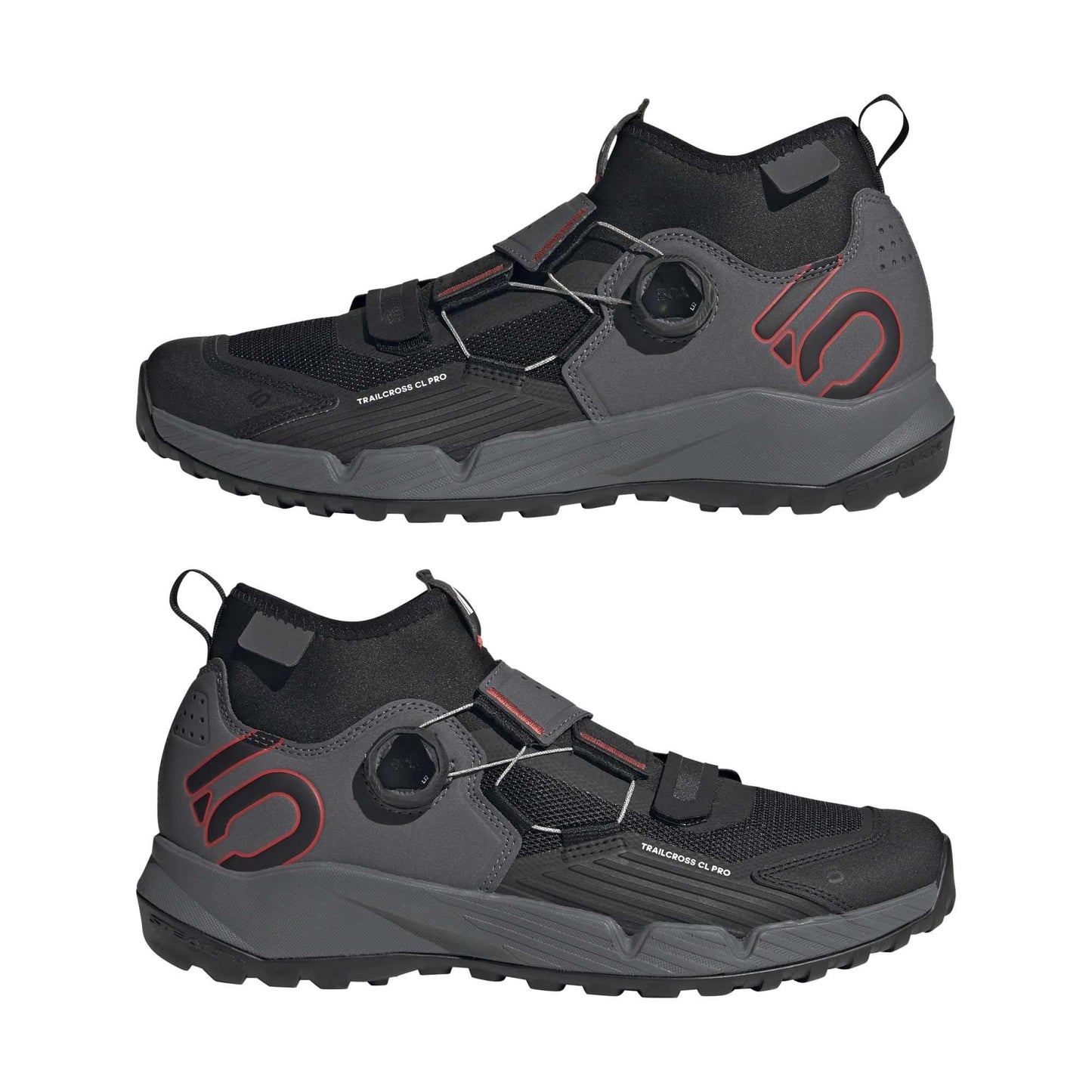 Chaussures VTT ADIDAS FIVE TEN TRAILCROSS PRO CLIP-IN Gris/Noir/Rouge