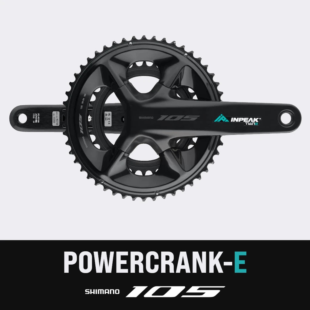 Kranksæt med wattmåler INPEAK POWERCRANK-E TWIN2 LR Shimano 105 R7100