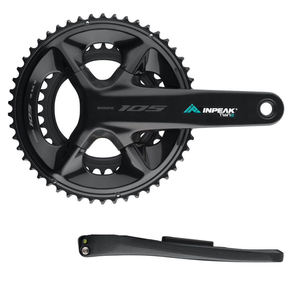 Kranksæt med wattmåler INPEAK POWERCRANK-E TWIN2 LR Shimano 105 R7100