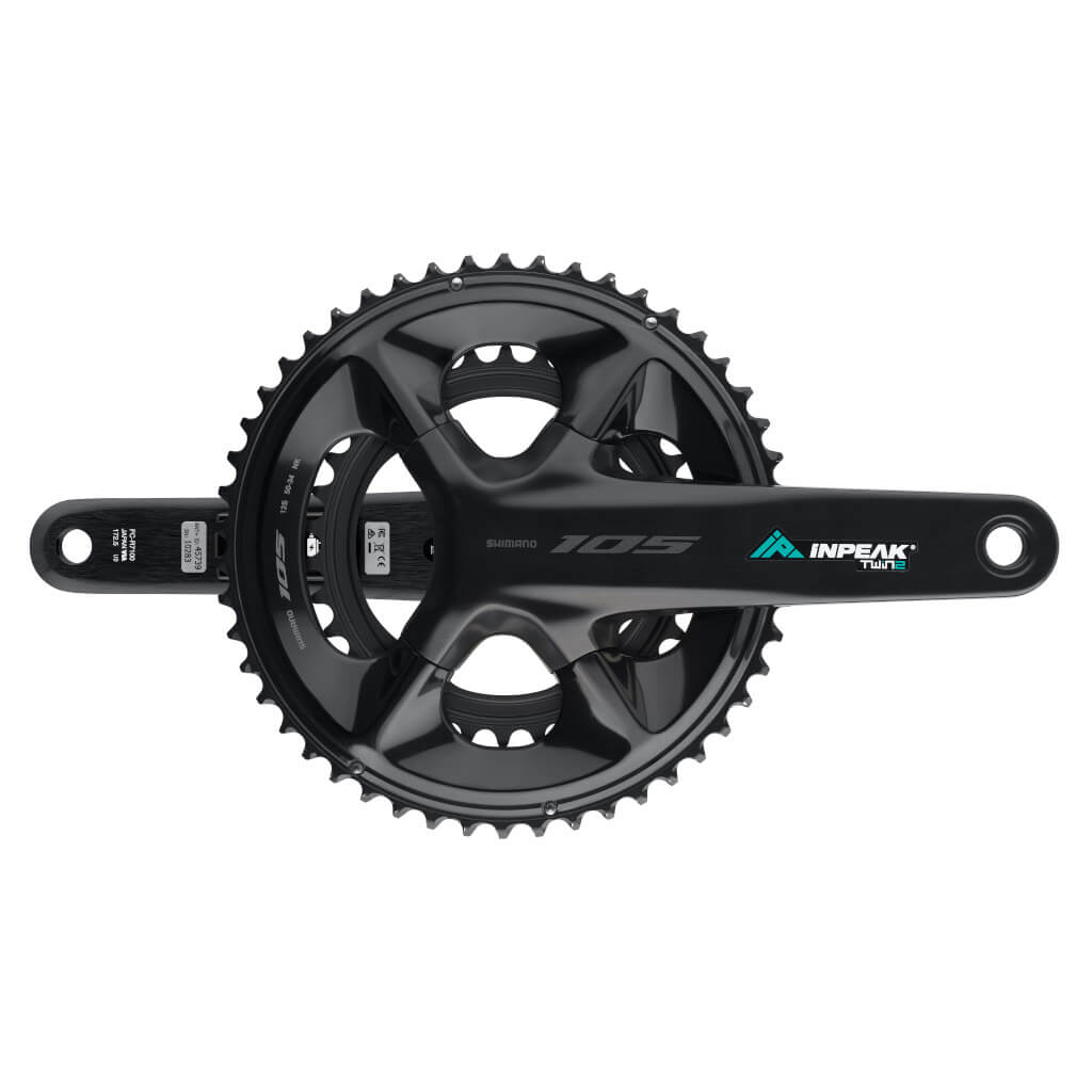 Kranksæt med wattmåler INPEAK POWERCRANK-E TWIN2 LR Shimano 105 R7100