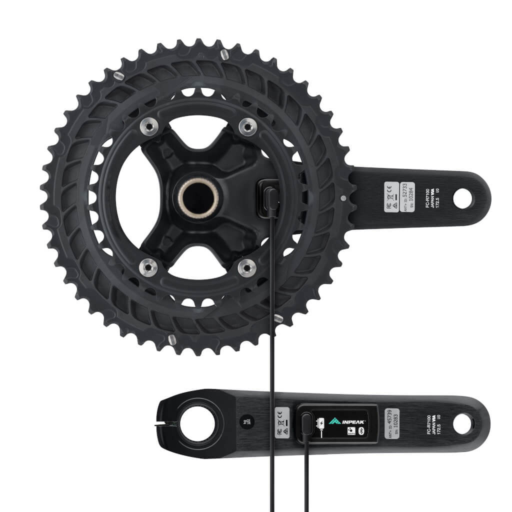 Kranksæt med wattmåler INPEAK POWERCRANK-E TWIN2 LR Shimano 105 R7100