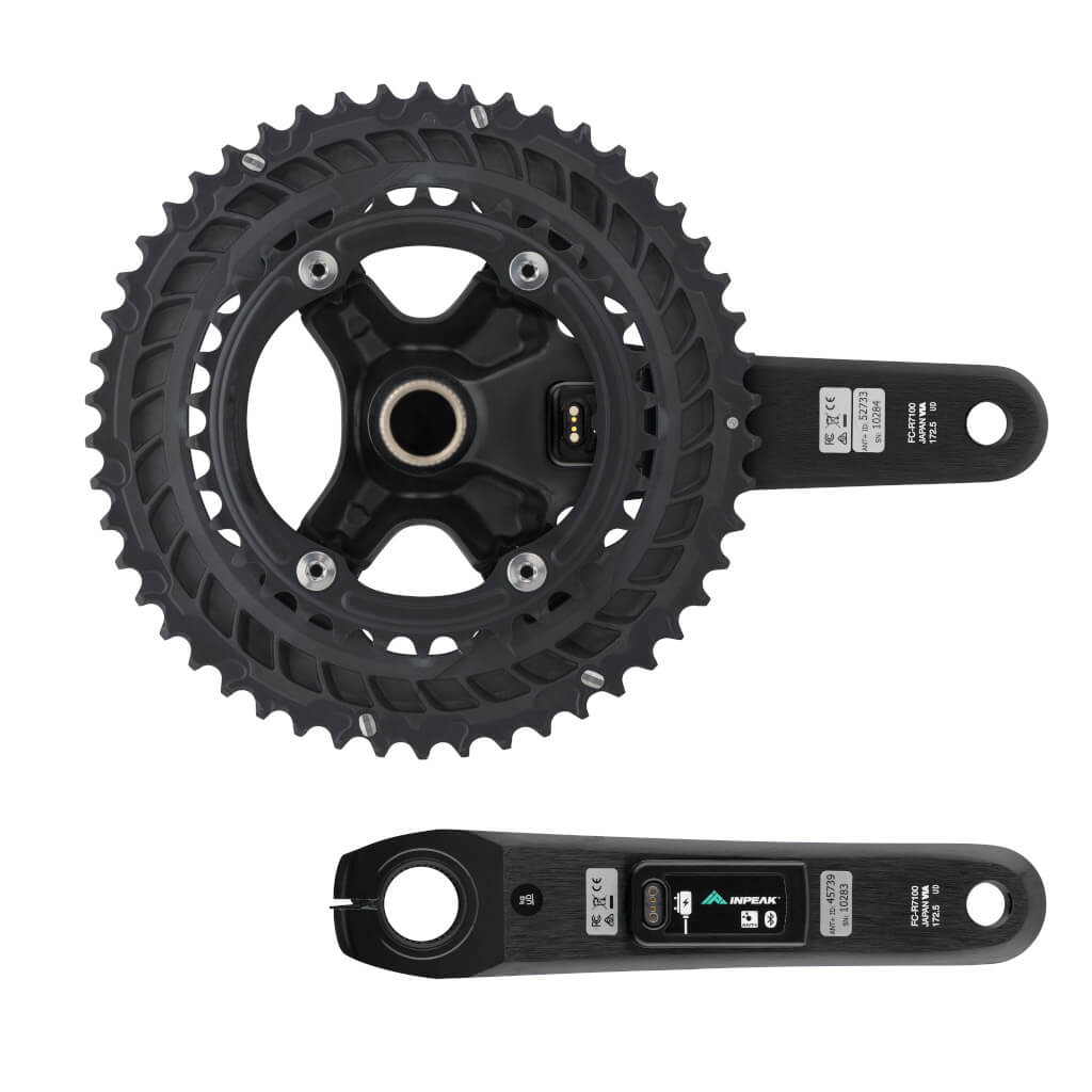 Kranksæt med wattmåler INPEAK POWERCRANK-E TWIN2 LR Shimano 105 R7100