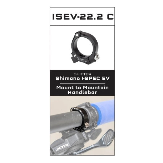 WOLF TOOTH ShiftMount ISII-22 -kiinnitysadapteri Shimano I-SPEC EV Shifter> 22,2 mm ohjaustanko