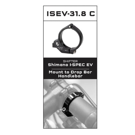 Adattatore di Fissaggio WOLF TOOTH ShiftMount ISEV-31.8 Shimano I-SPEC EV Shifter> Manubrio 31,8 mm