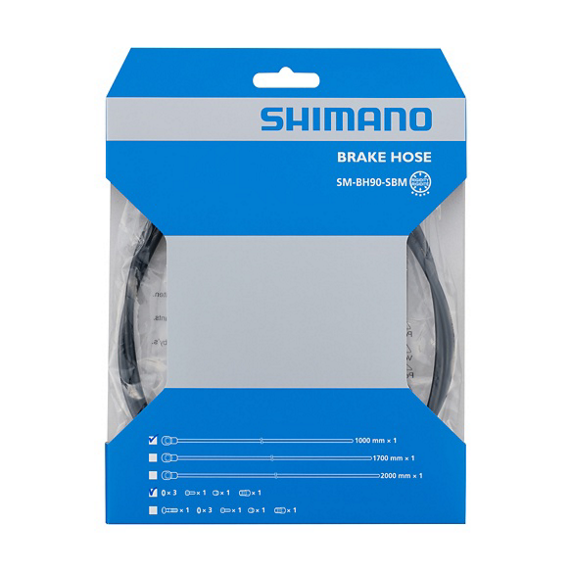 Kit Durite de Frein SHIMANO SM-BH90-SBM Droit Banjo Noir