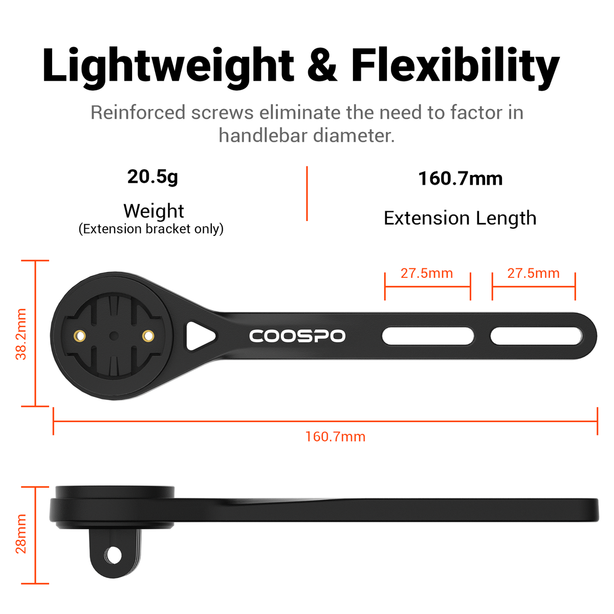 Suporte de Ciclocomputador para Guiador Integrado/Aero COOSPO MT6S
