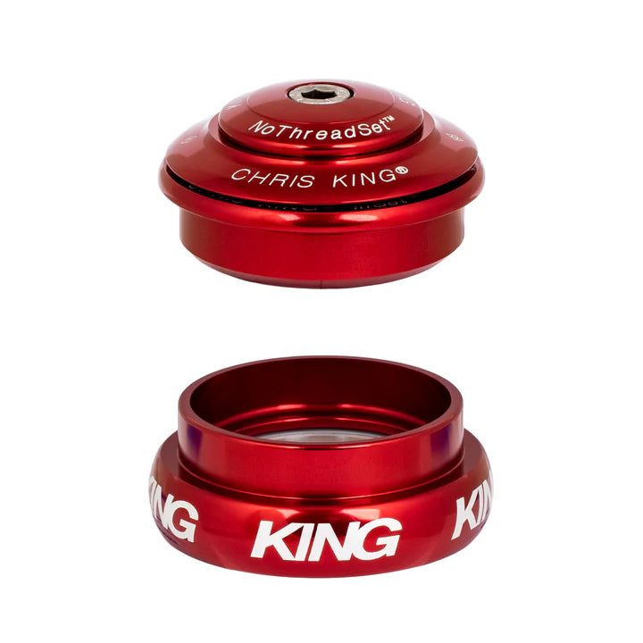Semi-integrierter / Externer Steuersatz CHRIS KING INSET 8 1"1/8-1"1/4 ZS44/EC44 Rot