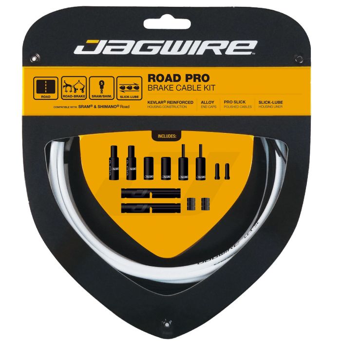 Remkabel- en Mantelset JAGWIRE ROAD PRO Wit