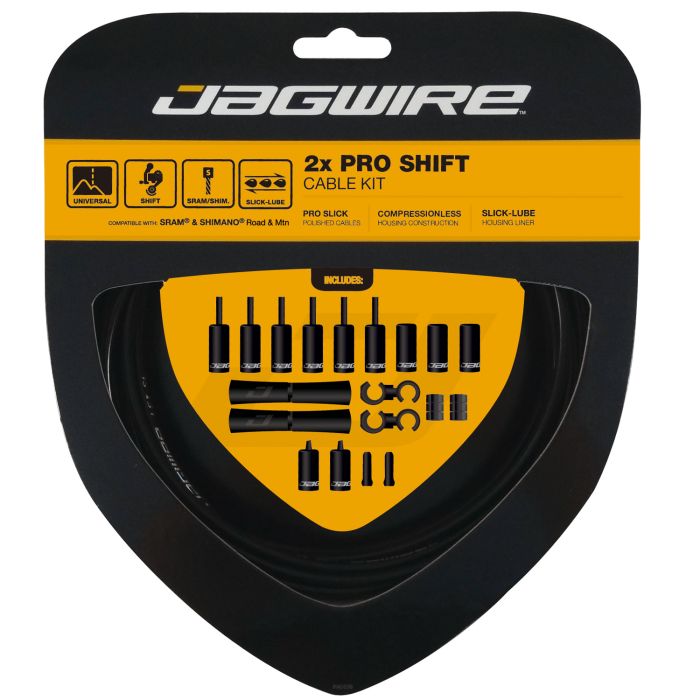Kit de Câbles et Gaines de Dérailleur JAGWIRE ROAD AND MOUNTAIN PRO Noir