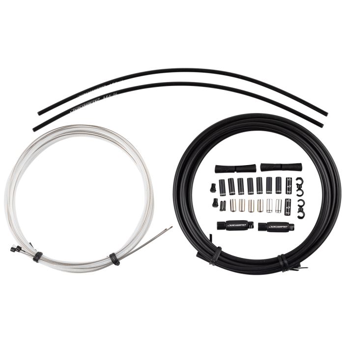 JAGWIRE 2x ELITE SEALED Kabel- og kabelføringssæt til gear Sort