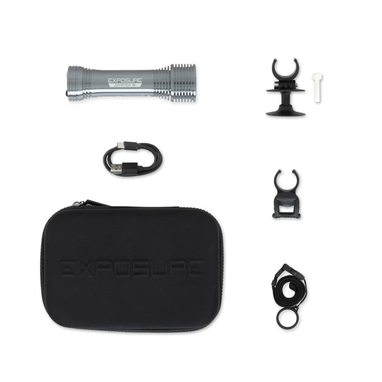 EXPOSURE LIGHTS JOYSTICK 18 Forlygte med Hjelm-/Styrbeslag