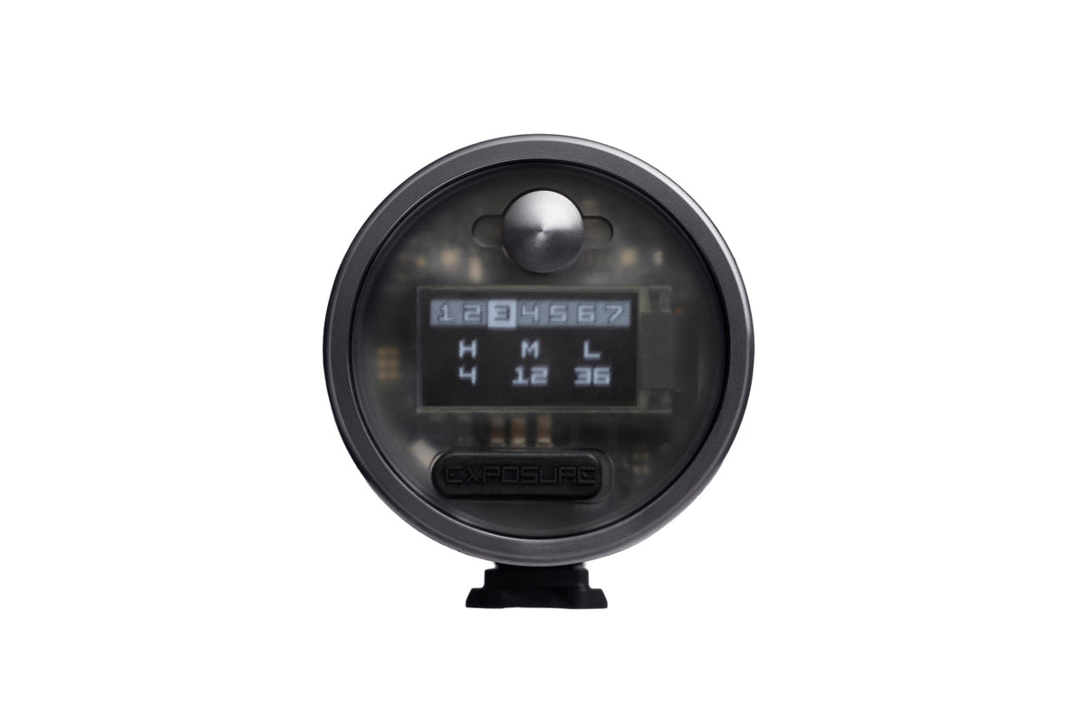 Display med visning af tilstand, resterende driftstid og batteriniveau