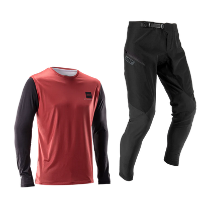 Kit Dres + Kalhoty LEATT MTB GRAVITY 1.0 Junior Černá/Červená