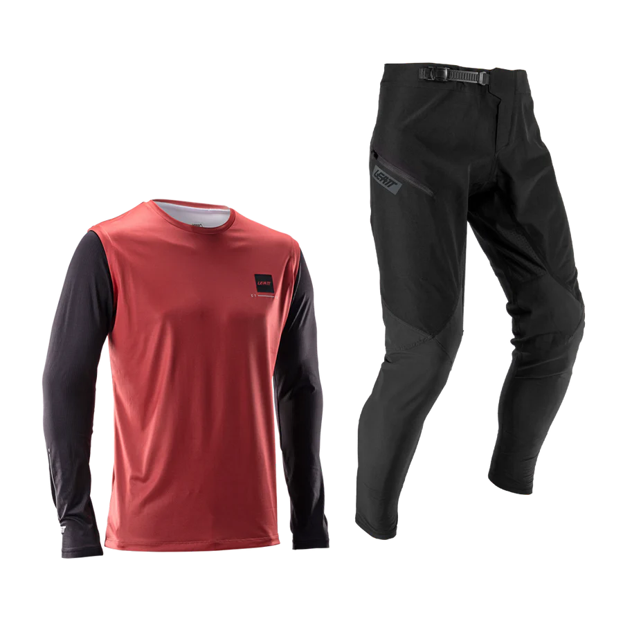 Kit Dres + Kalhoty LEATT MTB GRAVITY 1.0 Černá/Červená