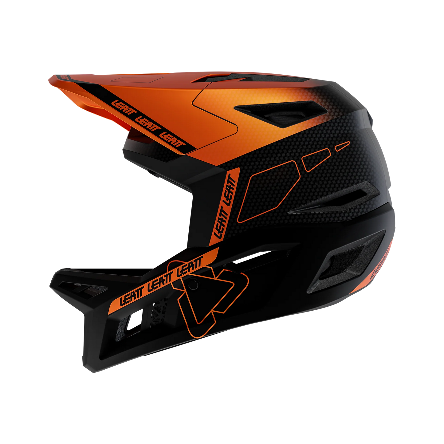 MTB-hjelm LEATT MTB GRAVITY 6.0 CARBON Glow Sort/Orange