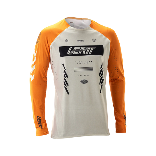 Maillot LEATT MTB GRAVITY 5.0 Manches Longues Blanc/Orange