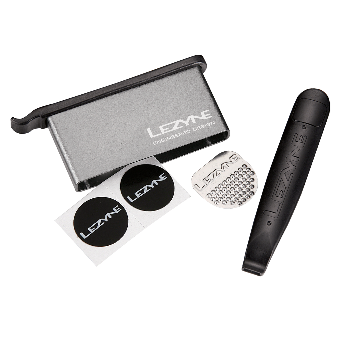 LEZYNE LEVER KIT reparationskit med grått aluminiumfodral