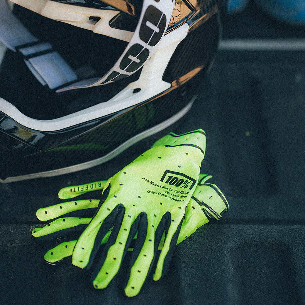 Handschuhe 100% RIDEFIT Gelb