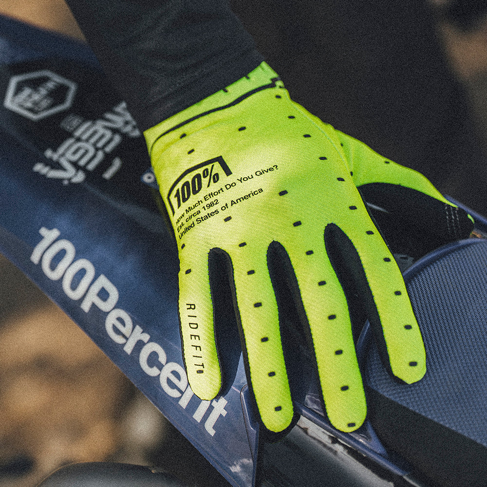 Handschuhe 100% RIDEFIT Gelb