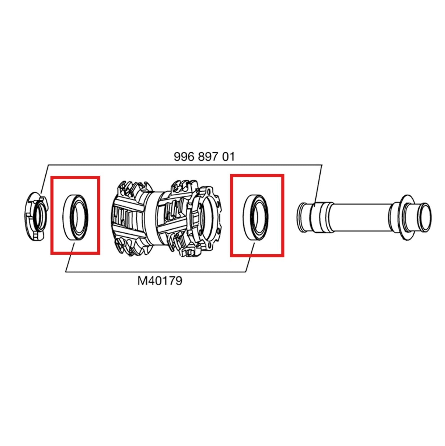 Kit 2 Cuscinetti Mozzo Anteriore MAVIC Asse 20mm 25x37x7mm (6805)