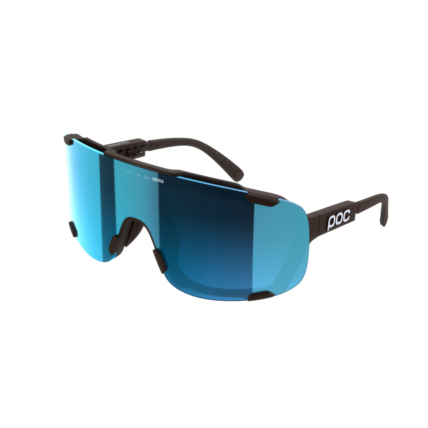 Brille POC DEVOUR MID Braun Glas Clarity Universal Sunny Turquoise
