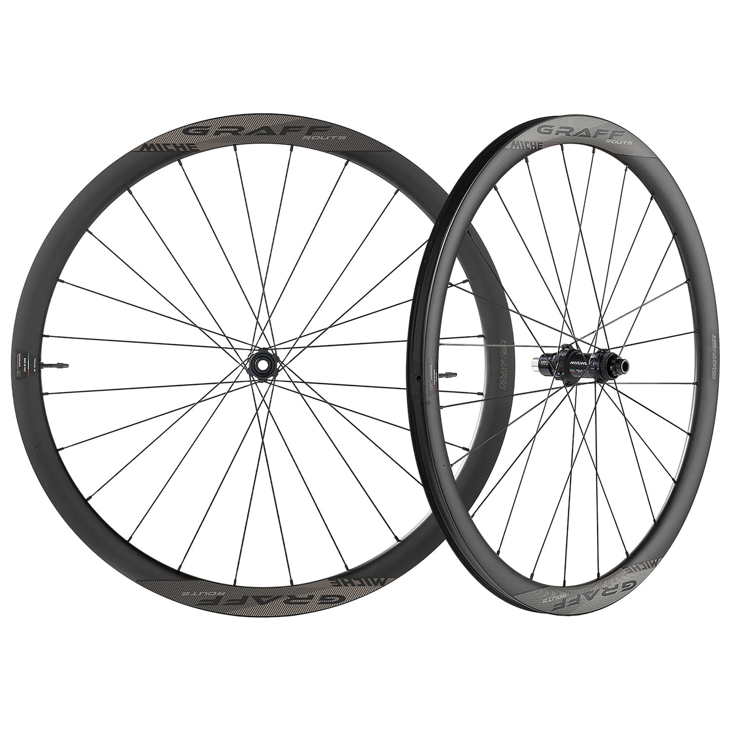 Paire de Roues MICHE GRAFF CARBONE DISC Tubeless Ready (Center Lock)