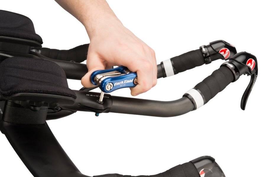 Park Tool MT-20 gebruikt om een aerostuur af te stellen