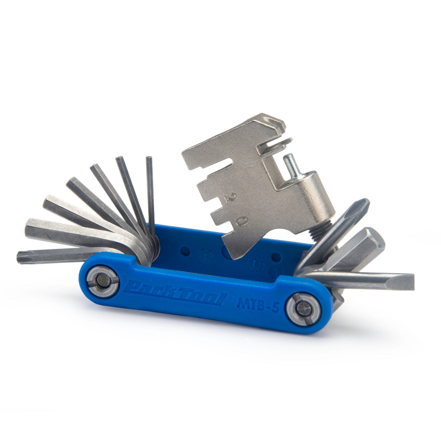 Mini unealtă multifuncțională pliabilă pentru reparații Park Tool MTB-5, desfăcută