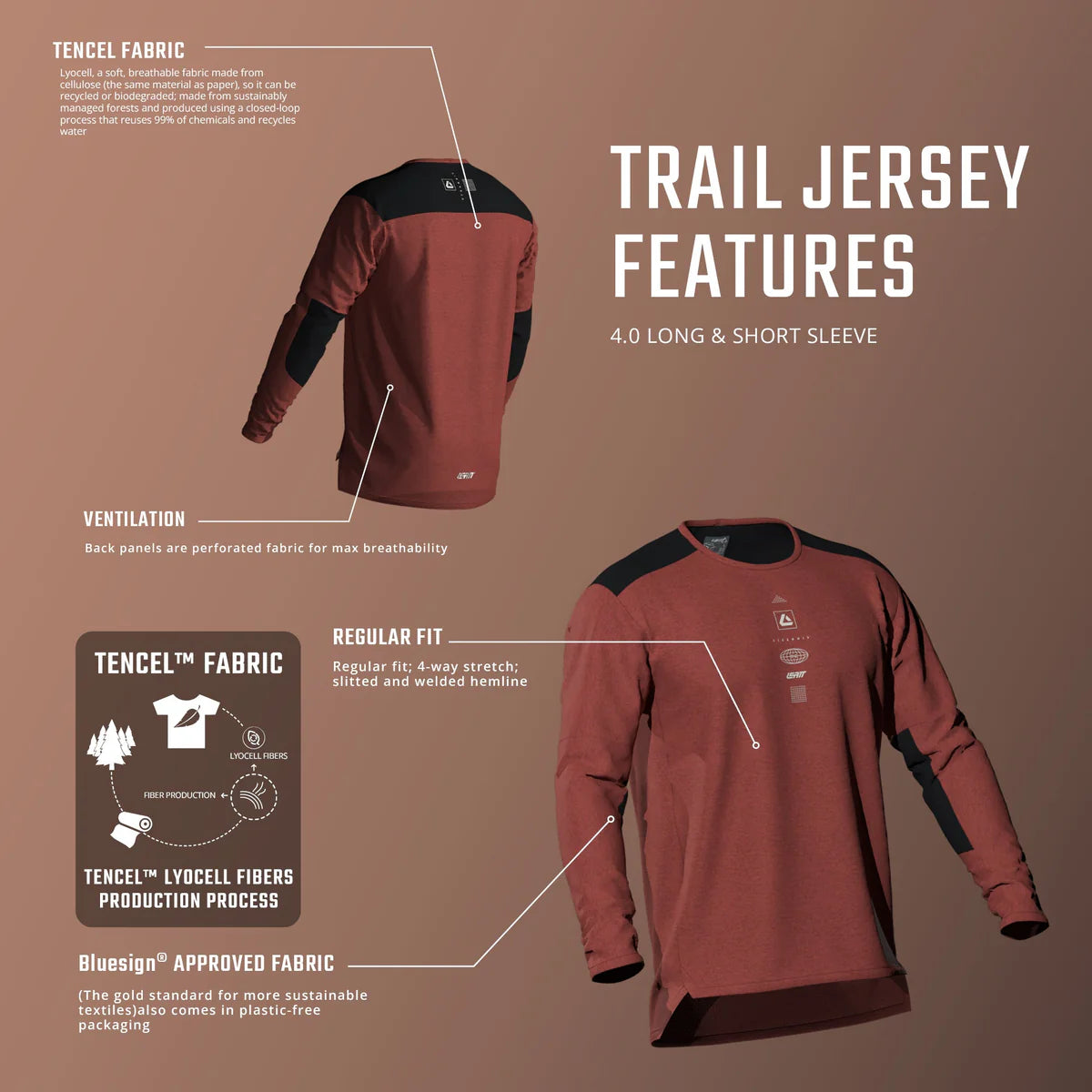 Tröja LEATT MTB TRAIL 3.0 Långa ärmar Vit